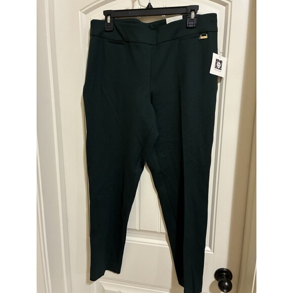 Anne Klein Slim Ankle Forest Green Dress Pants Sz 14 Women's Pull On pants NWT - Picture 1 of 2